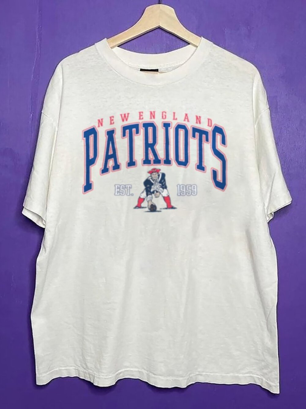 1959 Vintage New England Patriots Shirt, Retro NFL Patriots Football Shirt Tee